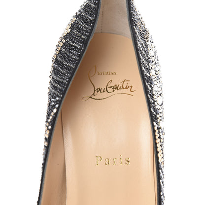 Christian Louboutin Suede Strass Eloise 100 Pumps 39.5 Black 7 of 8