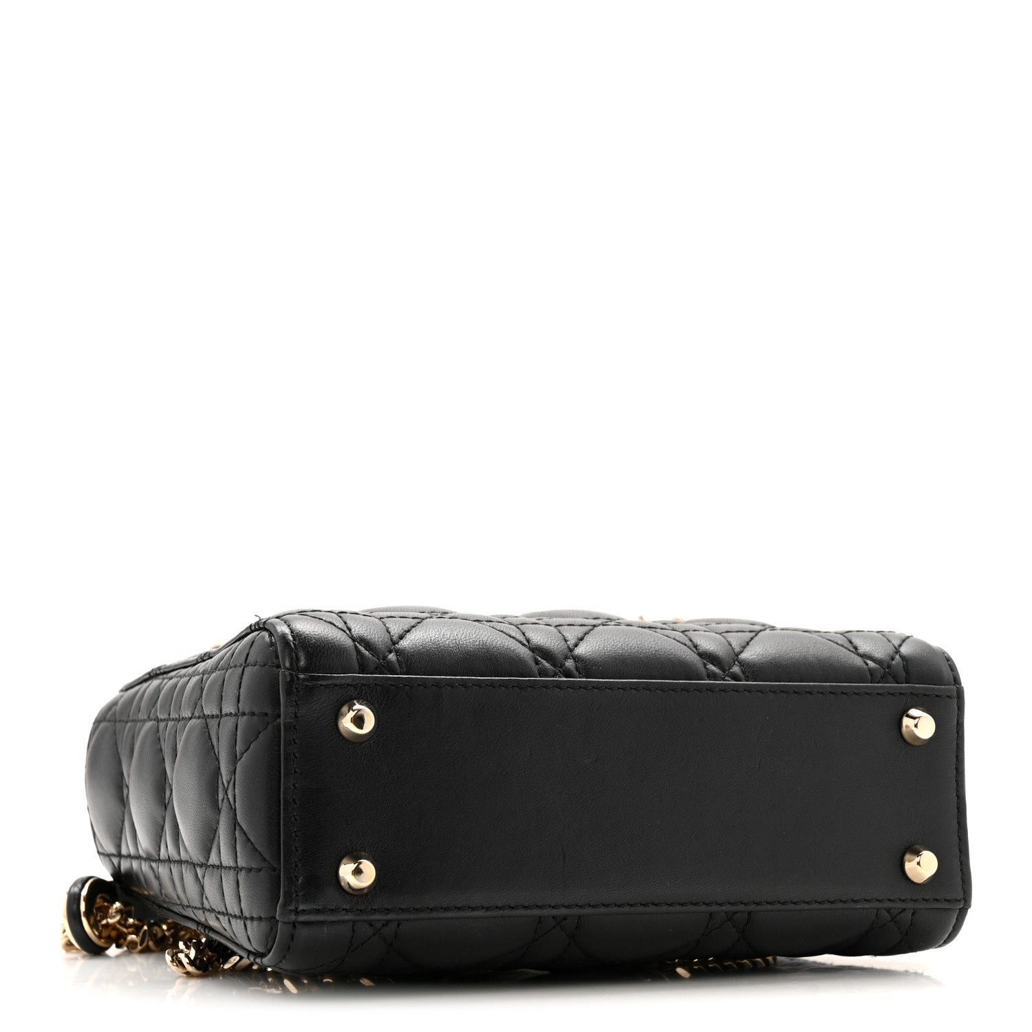 ディオール Christian Dior Lambskin Cannage Mini Lady Dior Black 1834871