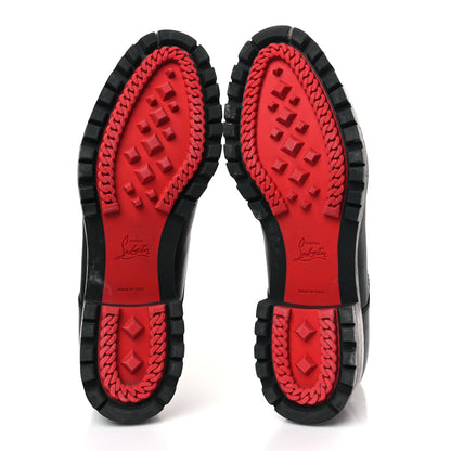 Christian Louboutin Calfskin Mens Trapman Flat Boots 40 Black 5 of 9
