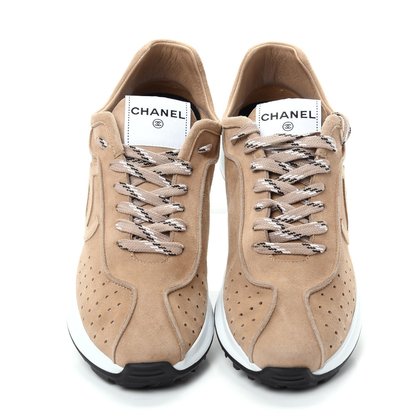 Suede Goatskin CC Sneakers 41 Dark Beige