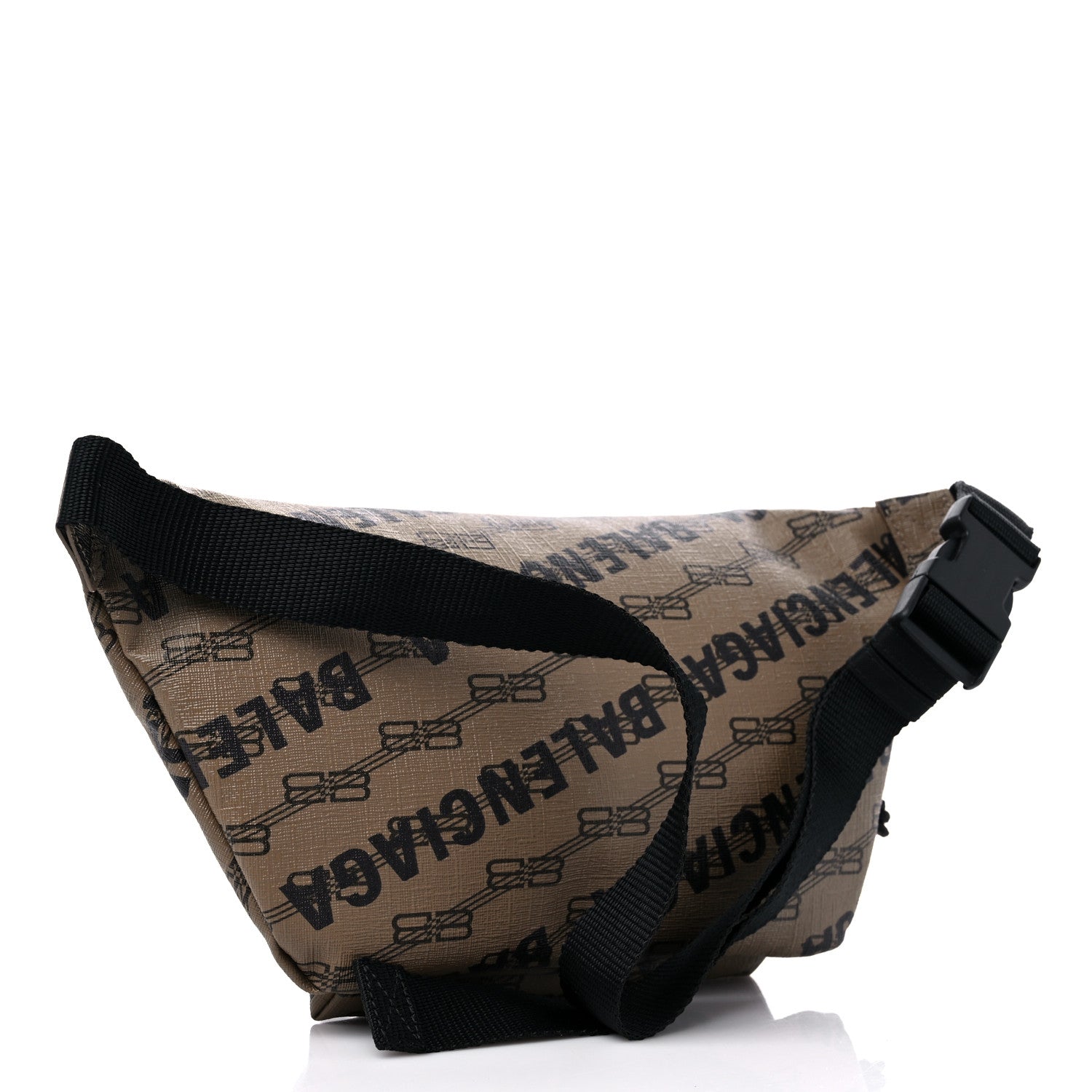 Balenciaga Coated Canvas BB Monogram Allover Logo Medium Signature Beltpack Beige Brown Black 3 of 9