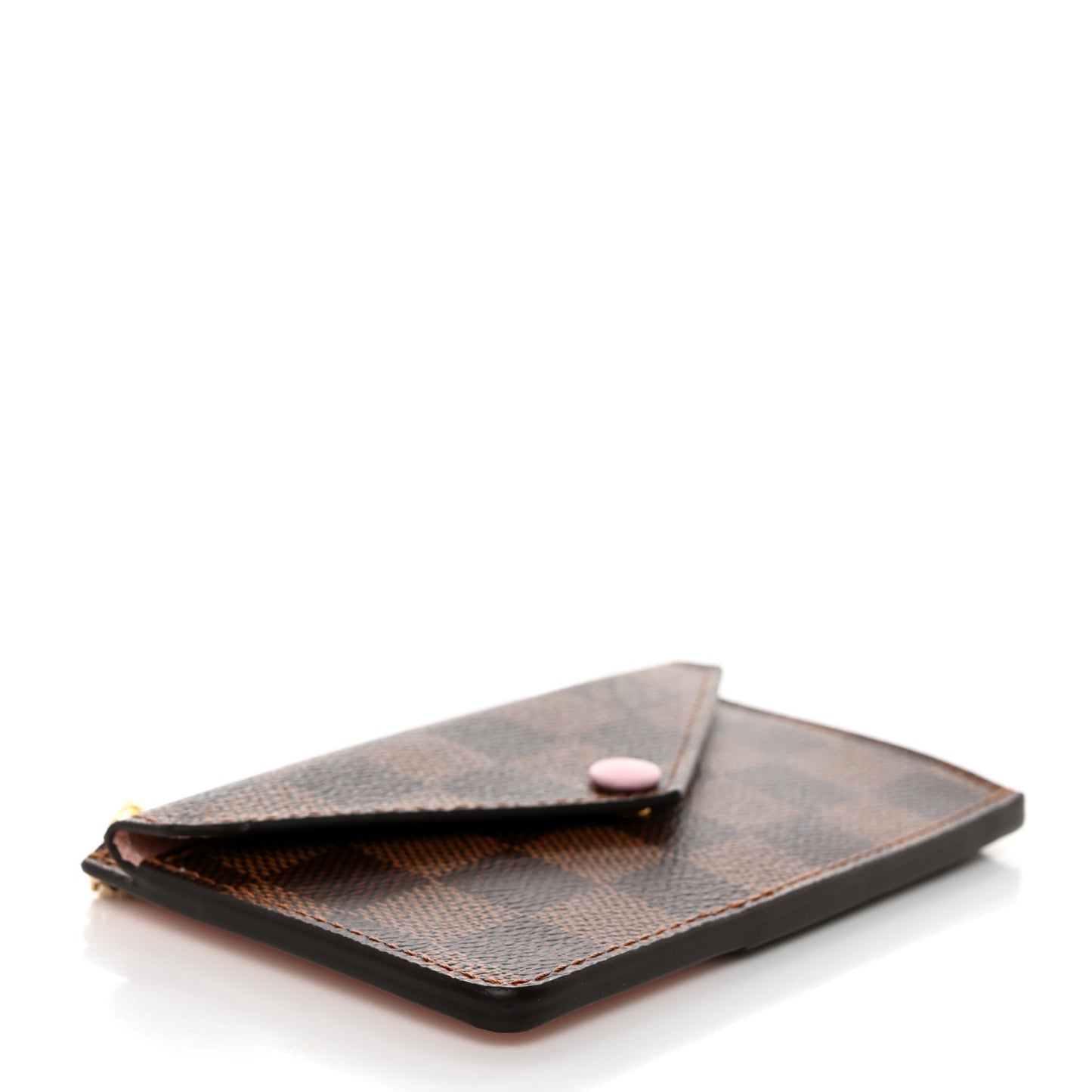 Damier Ebene Recto Verso Card Holder Rose Ballerine