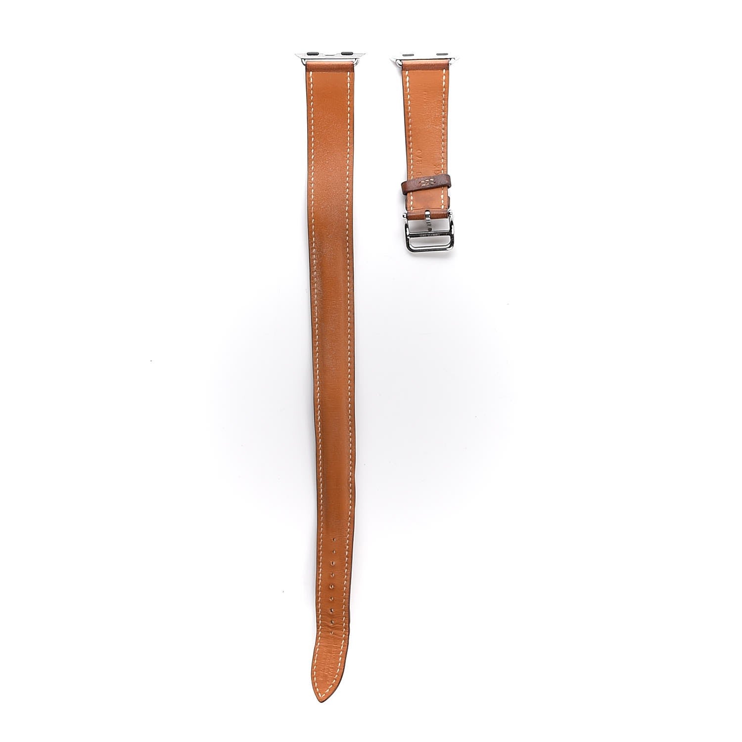 Hermes Barenia 38mm Apple Watch Double Tour Band Fauve 2 of 8