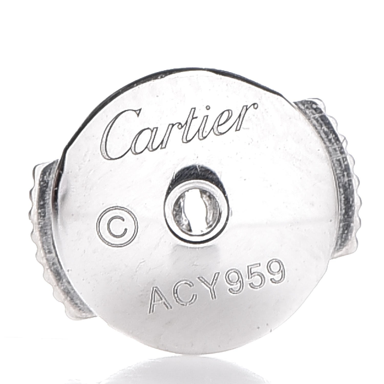 Cartier 18K White Gold Diamond MM D'Amour Earrings 4 of 6