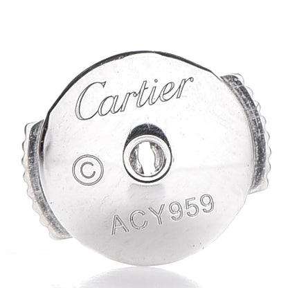 Cartier 18K White Gold Diamond MM D'Amour Earrings 4 of 6