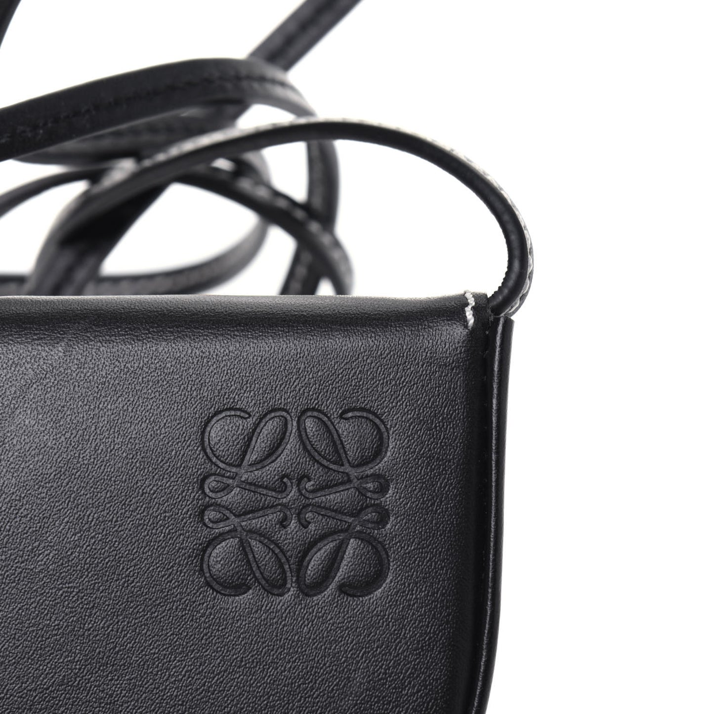 Soft Calfskin Mini Heel Pouch Black