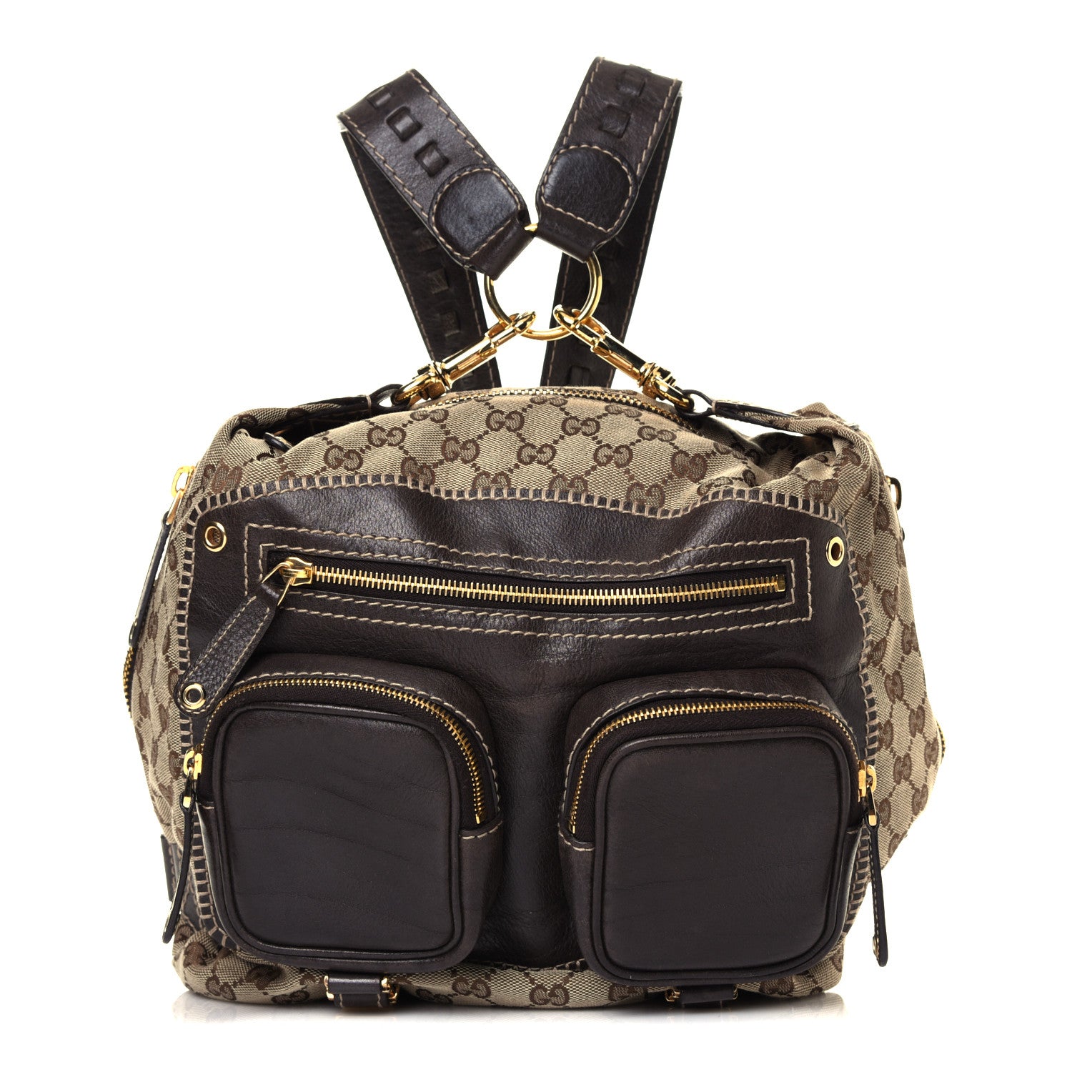 Gucci Monogram Medium Darwin Convertible Backpack Brown 1 of 4