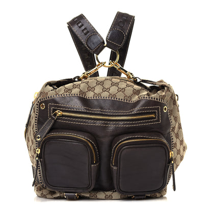 Gucci Monogram Medium Darwin Convertible Backpack Brown 1 of 4