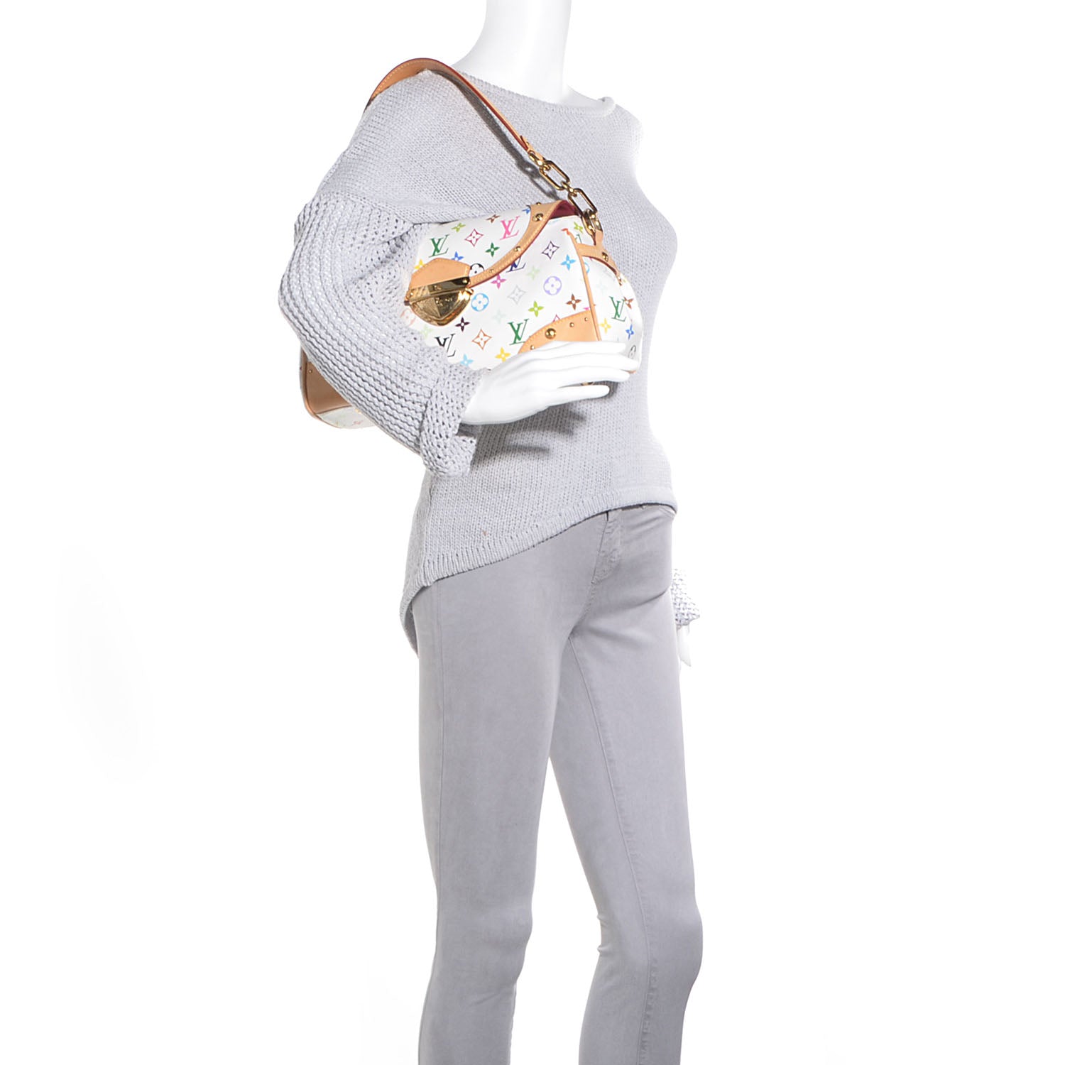 Louis Vuitton Monogram Multicolor Beverly MM White 2 of 7
