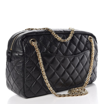 Chanel Aged Calfskin Quilted Medium Reissue Camera Case Black 3 of 12
