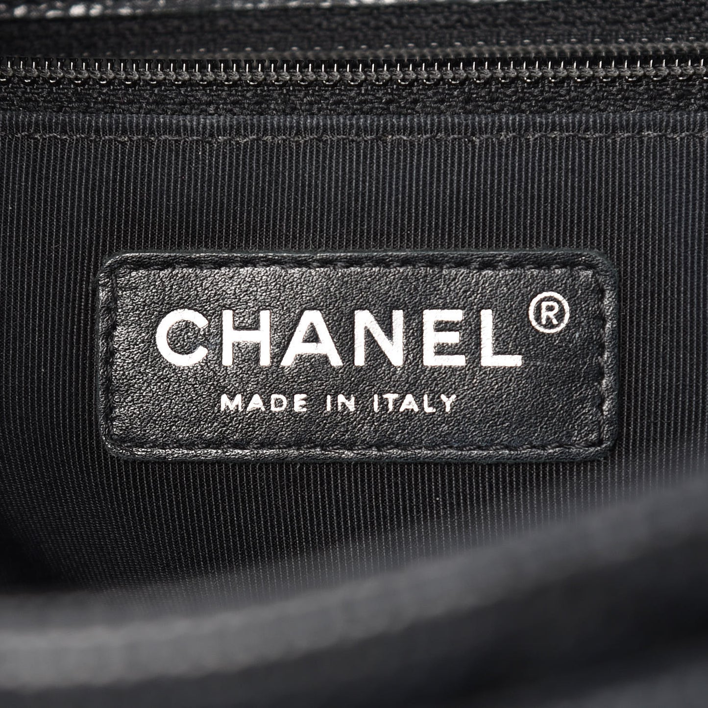 Caviar Quilted Flap Tote Dark Grey
