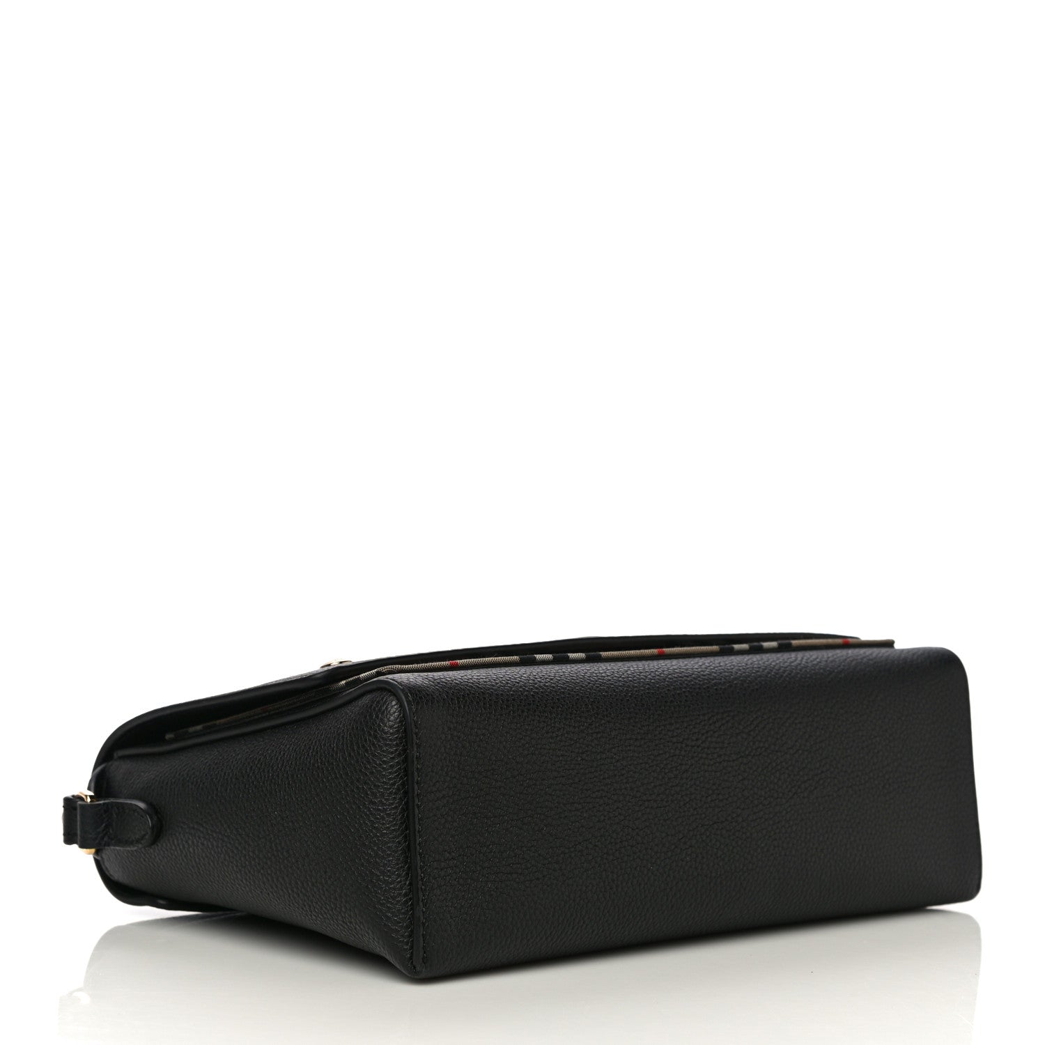 Burberry Grainy Calfskin Vintage Check Note Crossbody Bag Black 4 of 11