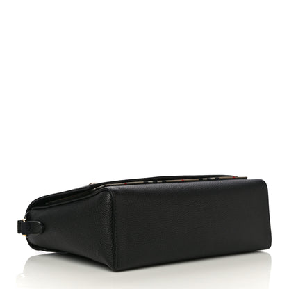 Burberry Grainy Calfskin Vintage Check Note Crossbody Bag Black 4 of 11