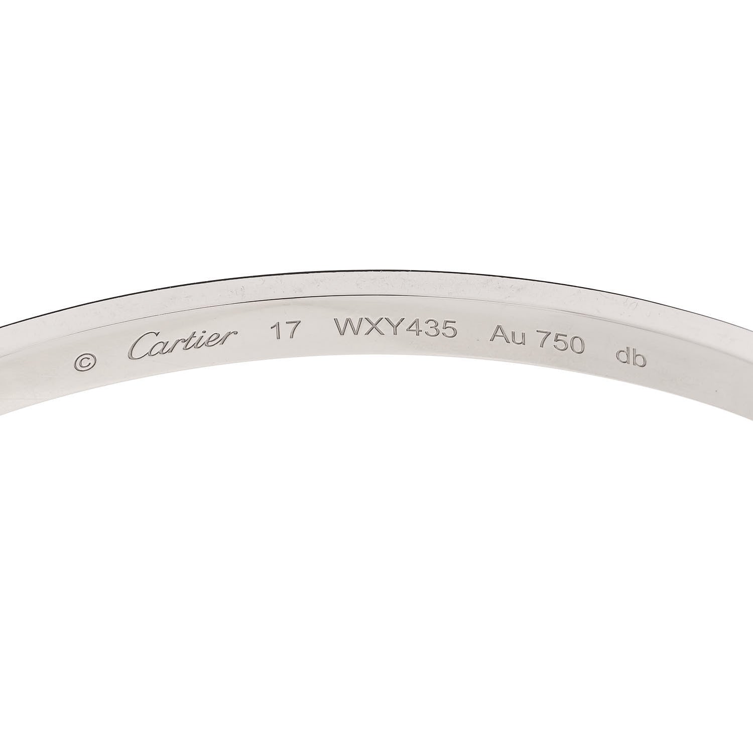 Cartier 18K White Gold Small LOVE Bracelet 17 6 of 8