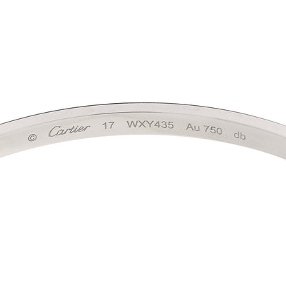Cartier 18K White Gold Small LOVE Bracelet 17 6 of 8