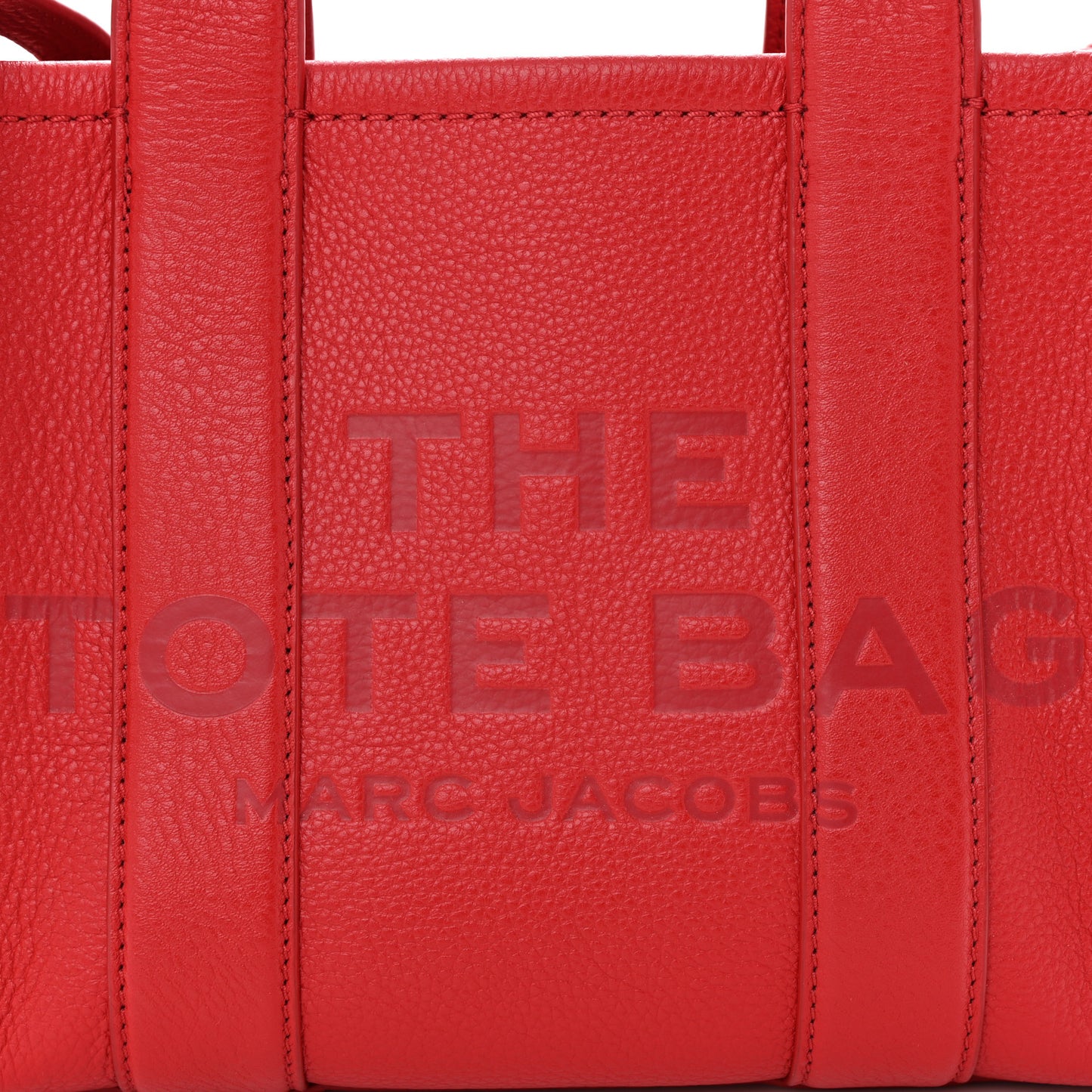 Grained Calfskin Small The Tote Bag True Red