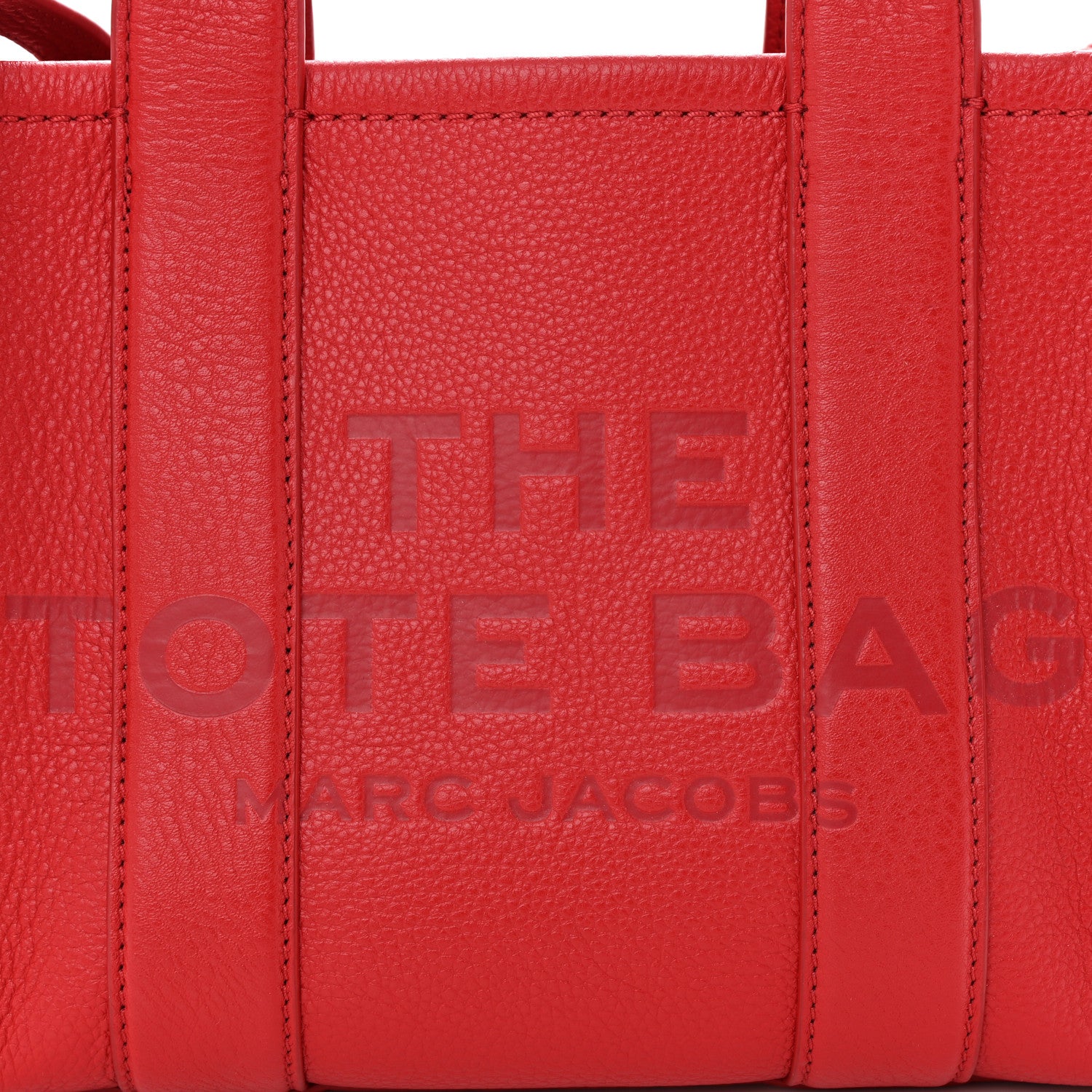 Marc Jacobs Grained Calfskin Small The Tote Bag True Red 9 of 14