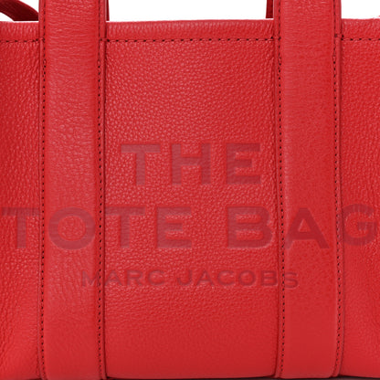 Marc Jacobs Grained Calfskin Small The Tote Bag True Red 9 of 14