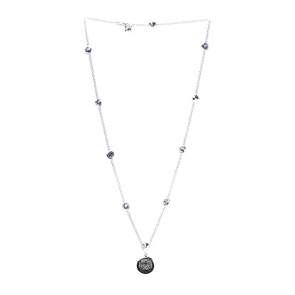 Gucci Sterling Silver Blue Zirconia Blind For Love Pendant Necklace 3 of 5