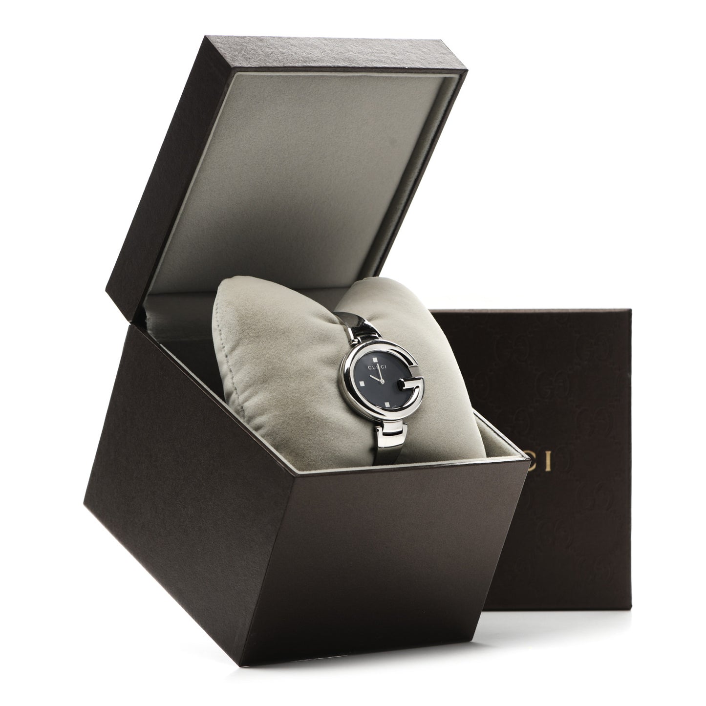 Stainless Steel 36mm Guccissima Quartz Watch Black