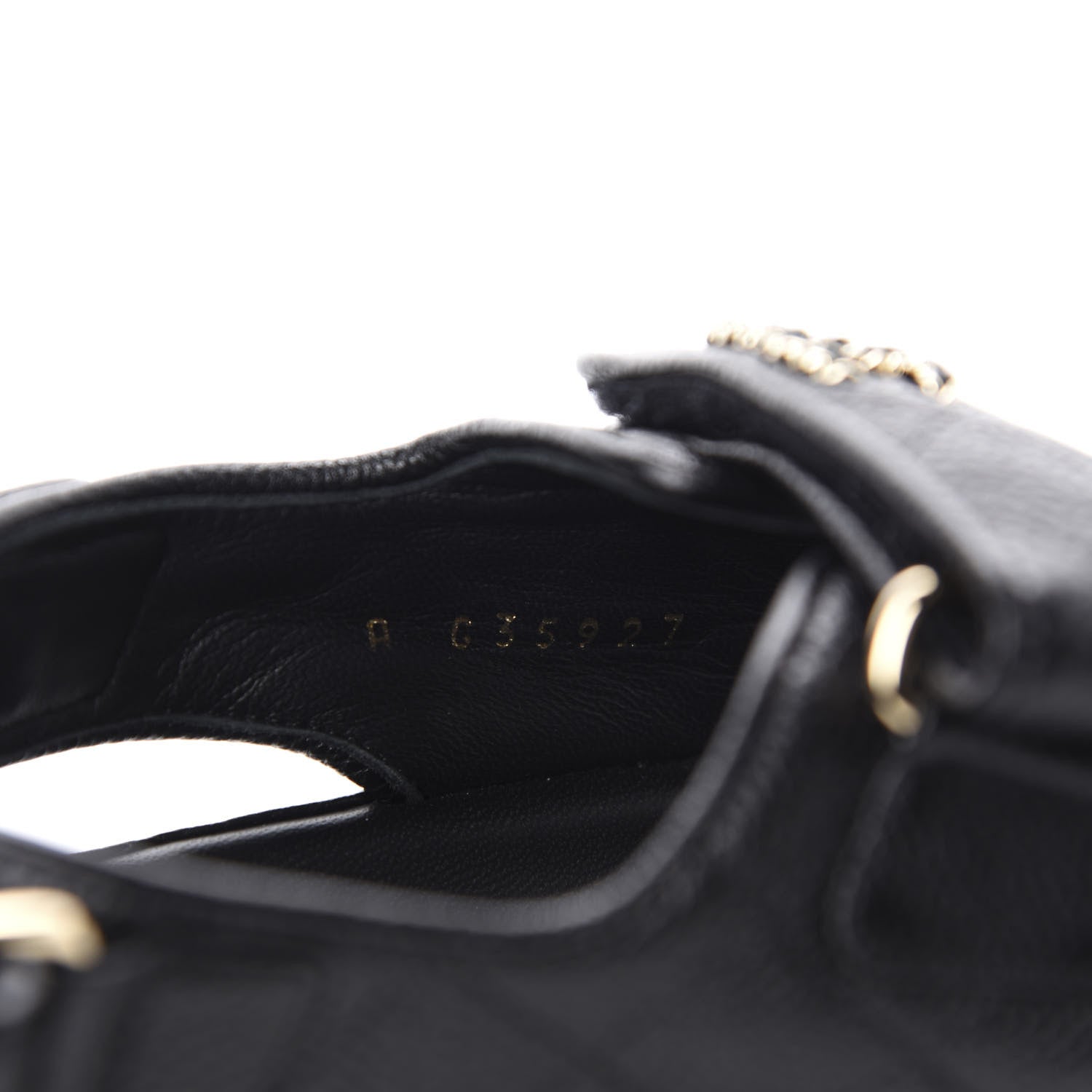 Chanel Grained Calfskin Velcro Dad Sandals 38 Black 8 of 10