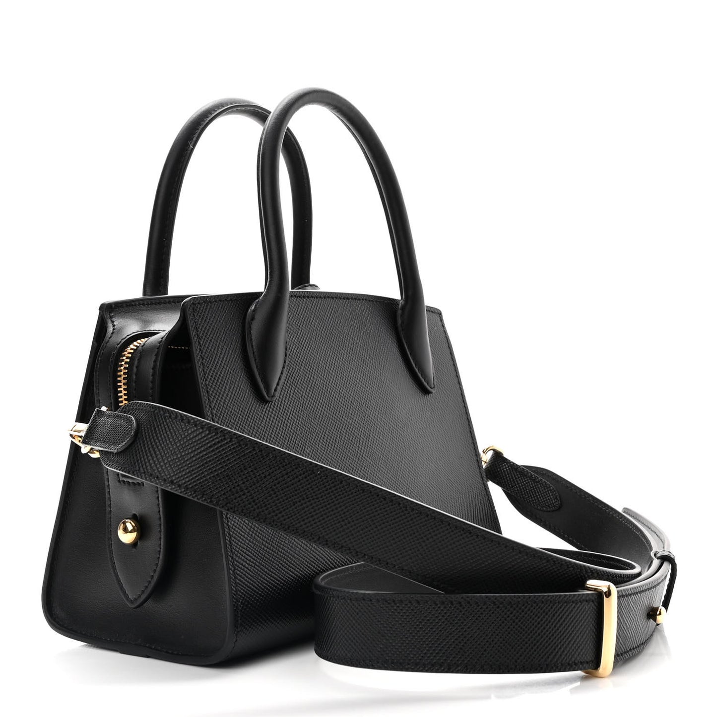 Saffiano Cuir Calfskin Small Kristen Black