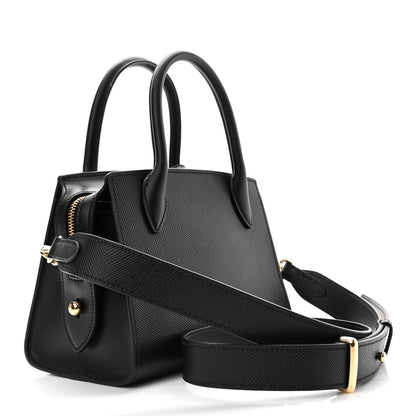 Prada Saffiano Cuir Calfskin Small Kristen Black 3 of 10