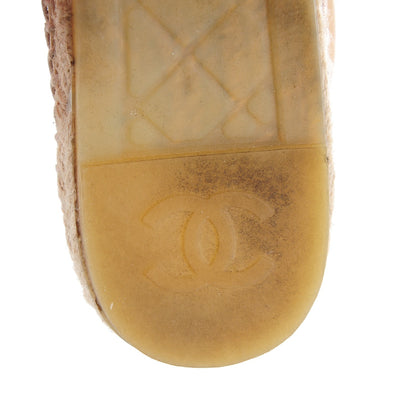 Chanel Lambskin CC Espadrilles 36 Beige Black 6 of 10