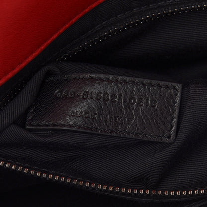 Saint Laurent Lambskin Patchwork Monogram Medium Jamie Red 7 of 11