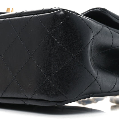 Chanel Lambskin Quilted Mini Rectangular Pearl Crush Flap Black 10 of 11
