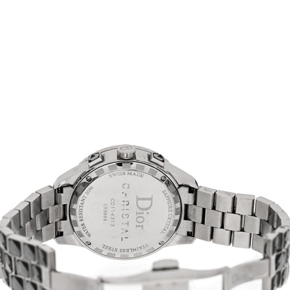 Christian Dior Stainless Steel Diamond Sapphire 38mm Christal Chronograph Quartz Watch Grey 4 of 4