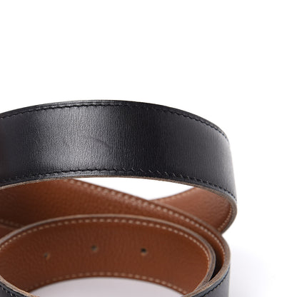 Hermes Box Togo 32mm H Belt 78 Black Gold 8 of 9