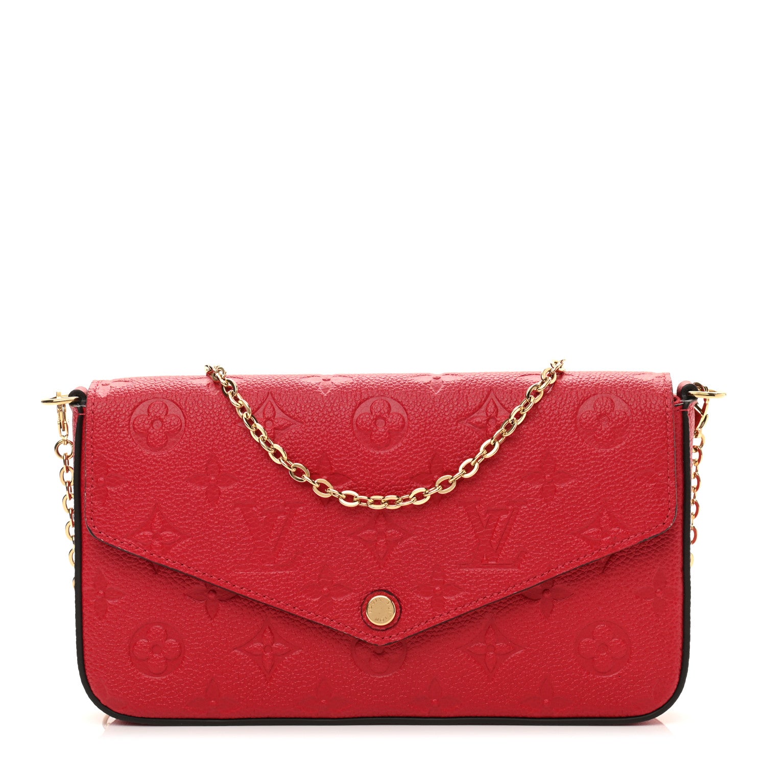 Louis Vuitton Empreinte Pochette Felicie Chain Wallet Scarlet 3 of 10