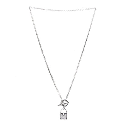 Hermes Sterling Silver Evelyne Charm Pendant Necklace 3 of 5