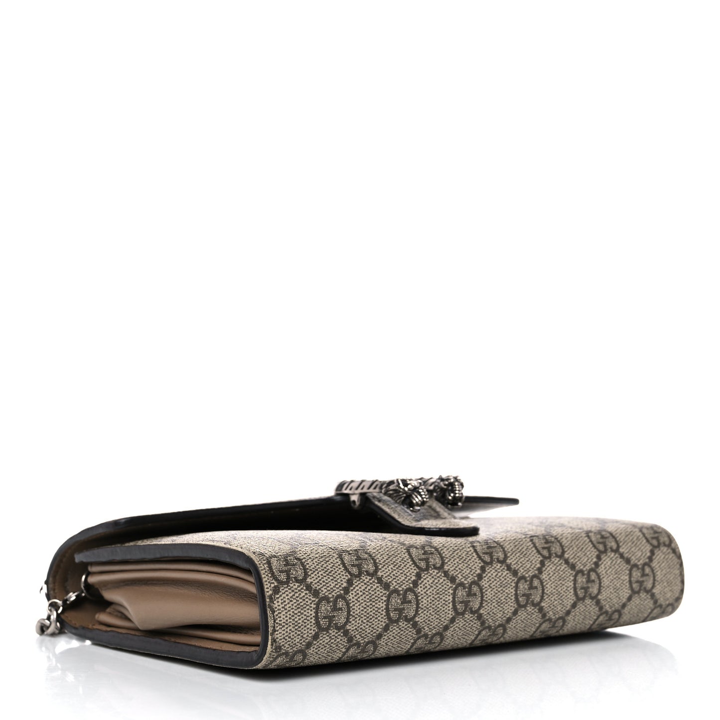 GG Supreme Monogram Mini Dionysus Chain Wallet Beige Taupe