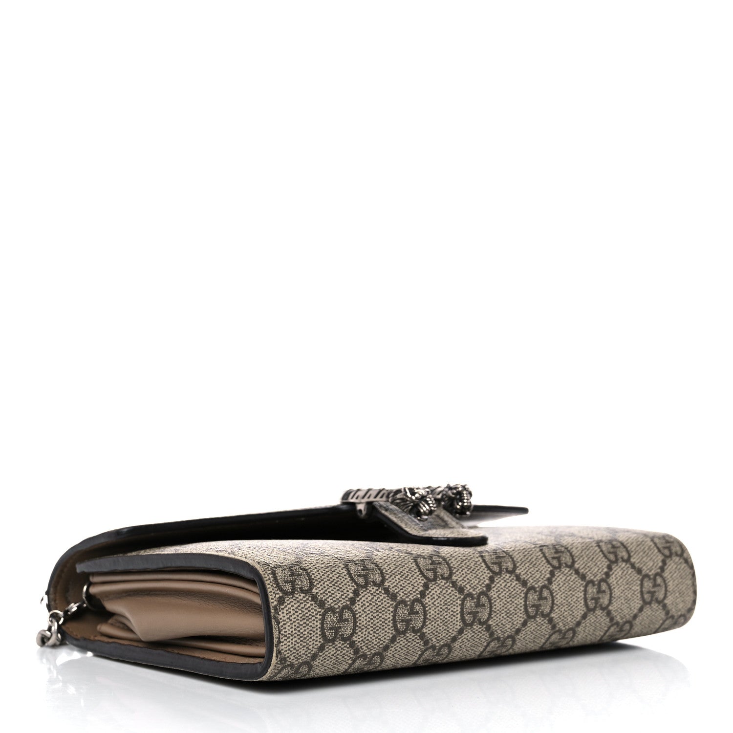 Gucci GG Supreme Monogram Mini Dionysus Chain Wallet Beige Taupe 4 of 17