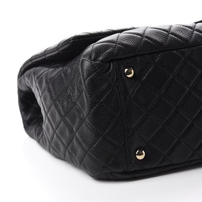 Chanel Calfskin Quilted XXL Travel Flap Bag Black 5 of 9