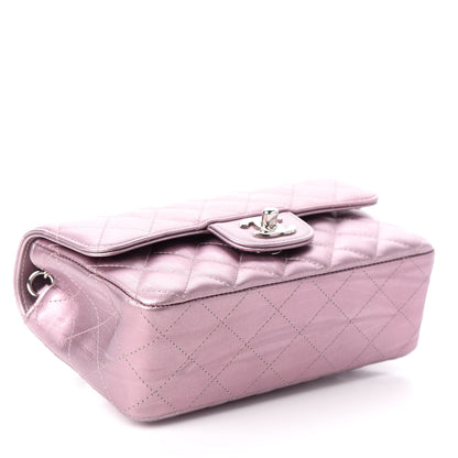 Chanel Metallic Calfskin Quilted Mini Rectangular Flap Pink 4 of 10