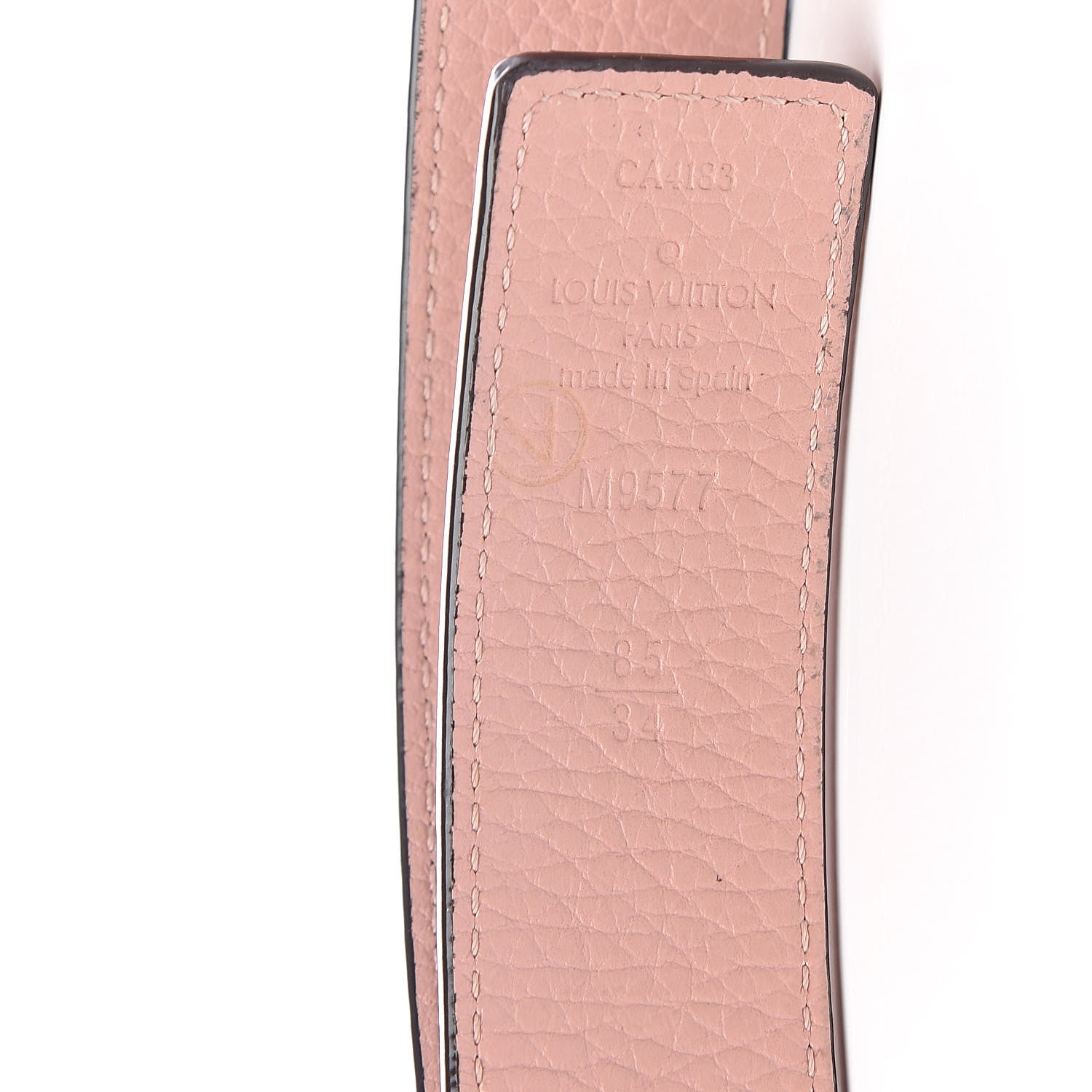 Louis Vuitton Taurillon Calfskin LV Initiales Reversible Belt 85 34 Ivory 7 of 10