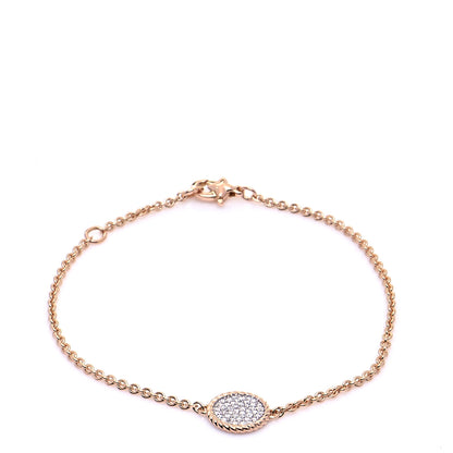 David Yurman 18K Rose Gold Diamond Cable Collectibles Pave Charm Bracelet 1 of 7