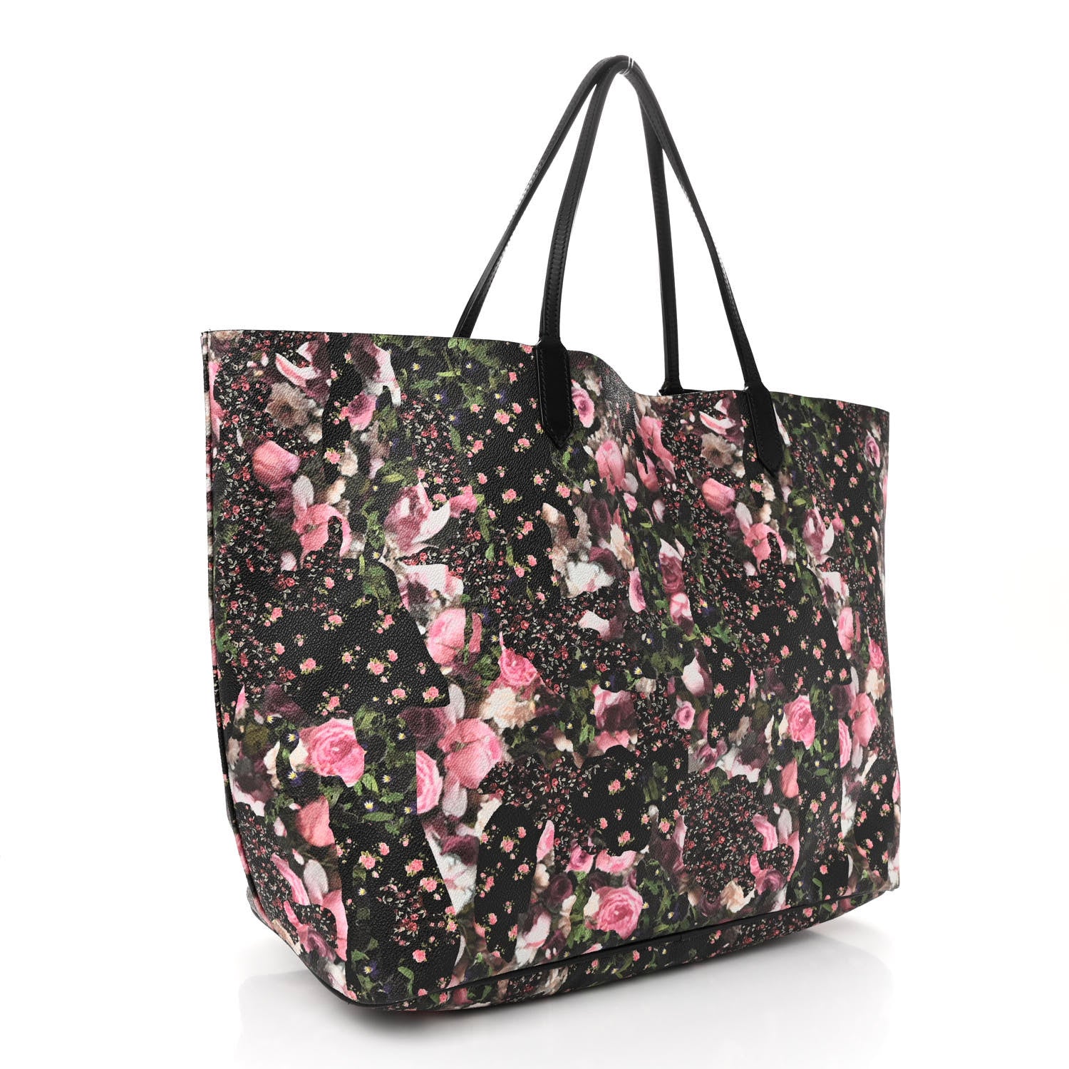 Givenchy Textured Coated Canvas Roses Camouflage Print Large Antigona Tote Black 4 of 13