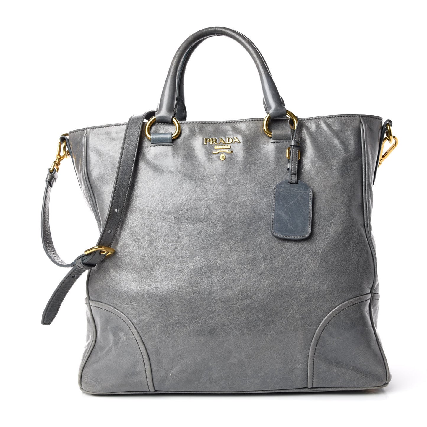 Vitello Shine Tote Blue