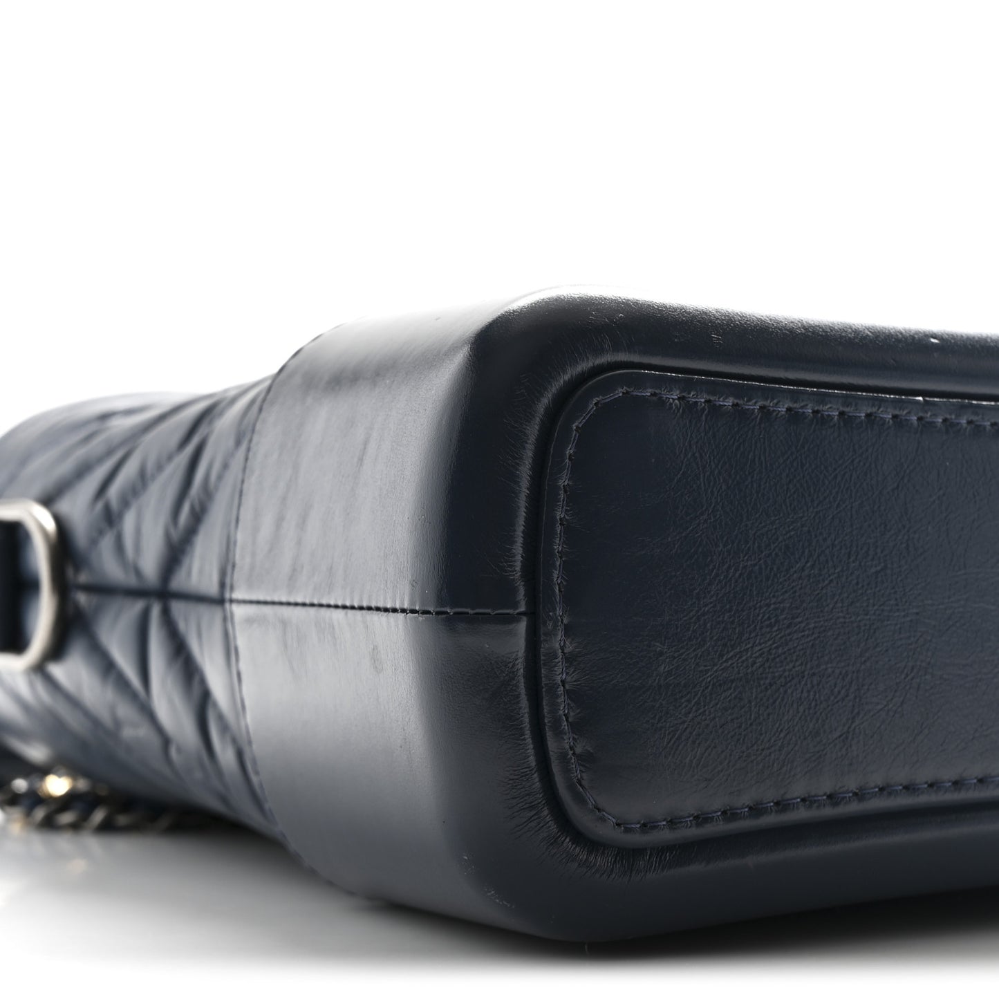 Aged Calfskin Chevron Quilted Medium Gabrielle Hobo Blue