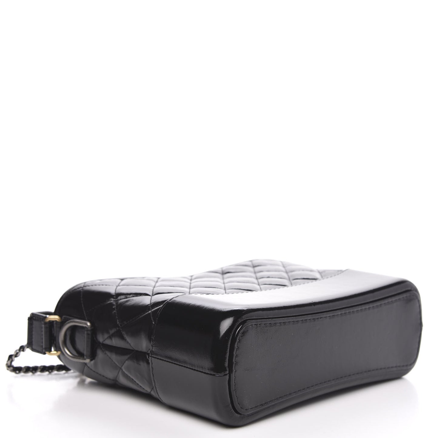 Patent Quilted Medium Gabrielle Hobo Black