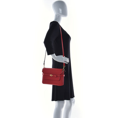 Mulberry Small Classic Grain Calfskin Belted Bayswater Satchel Lipstick Red 2 of 9
