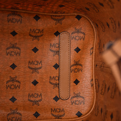 MCM Visetos Large Liz Reversible Shopper Tote Cognac 18 of 20