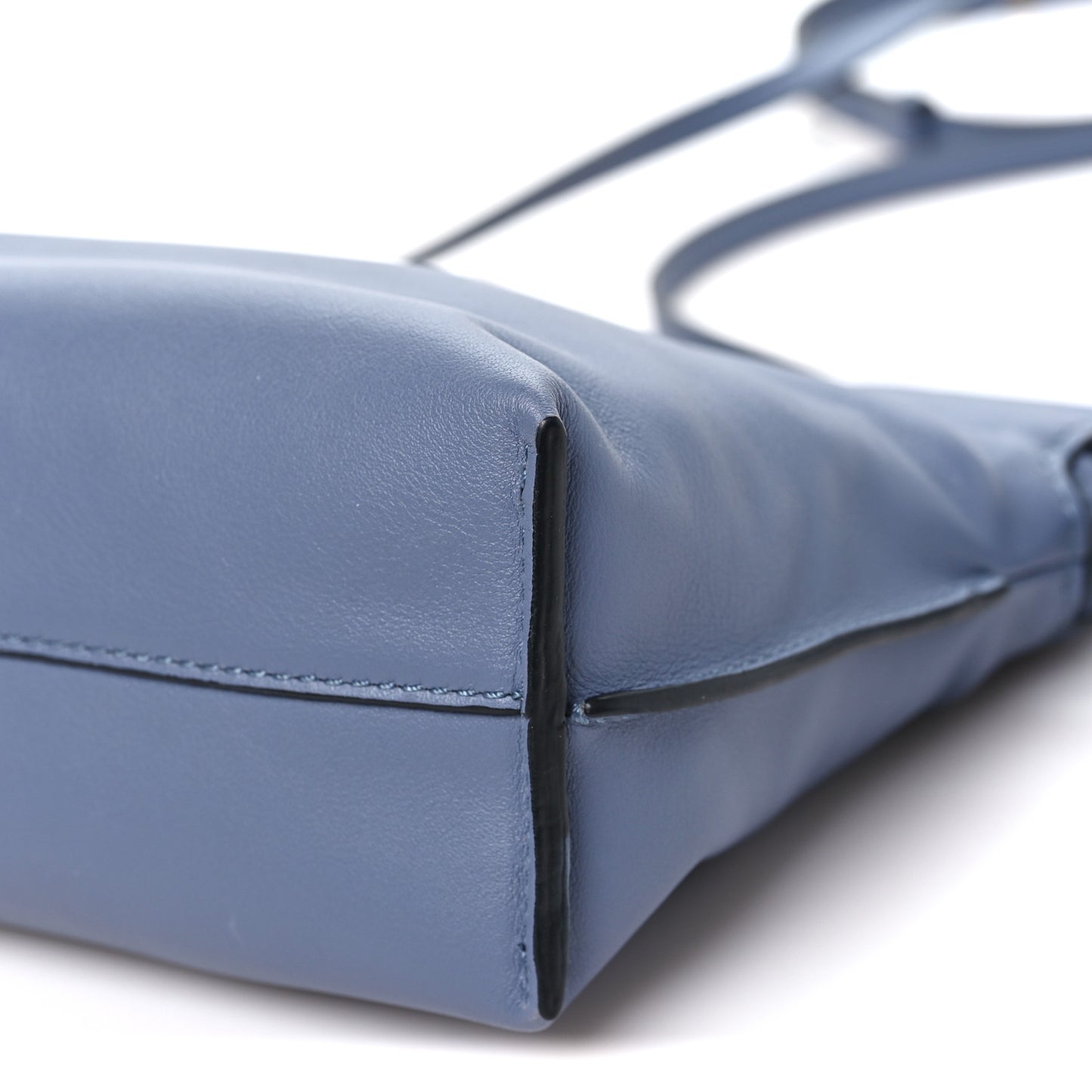 Calfskin Mini Flamenco Knot Clutch Dusty Blue