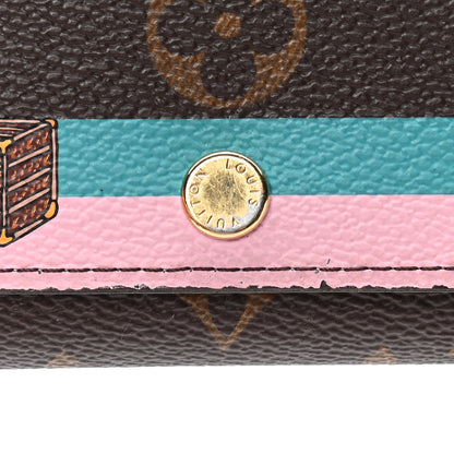 Louis Vuitton Monogram 2016 Christmas Animation Sarah Wallet Rose Ballerine 6 of 6