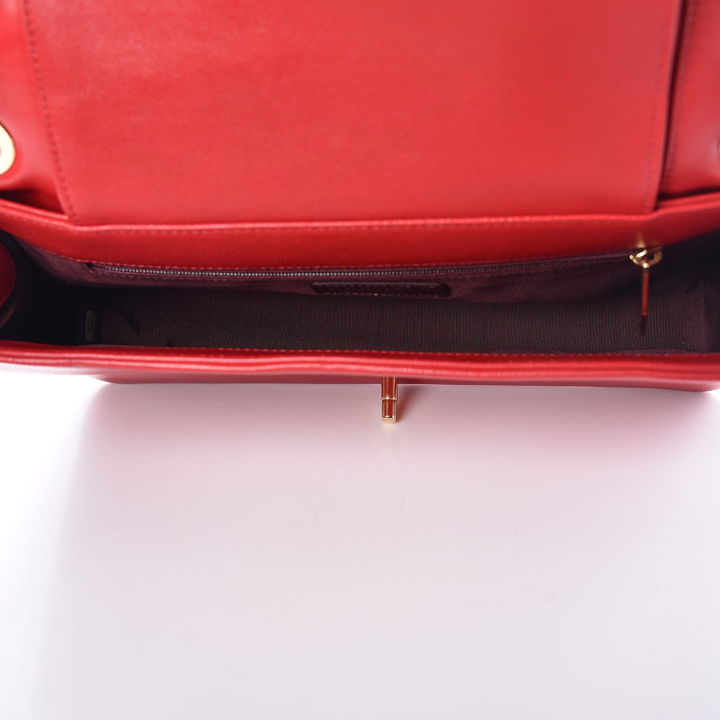 Sheepskin Quilted Vintage Mademoiselle Flap Red
