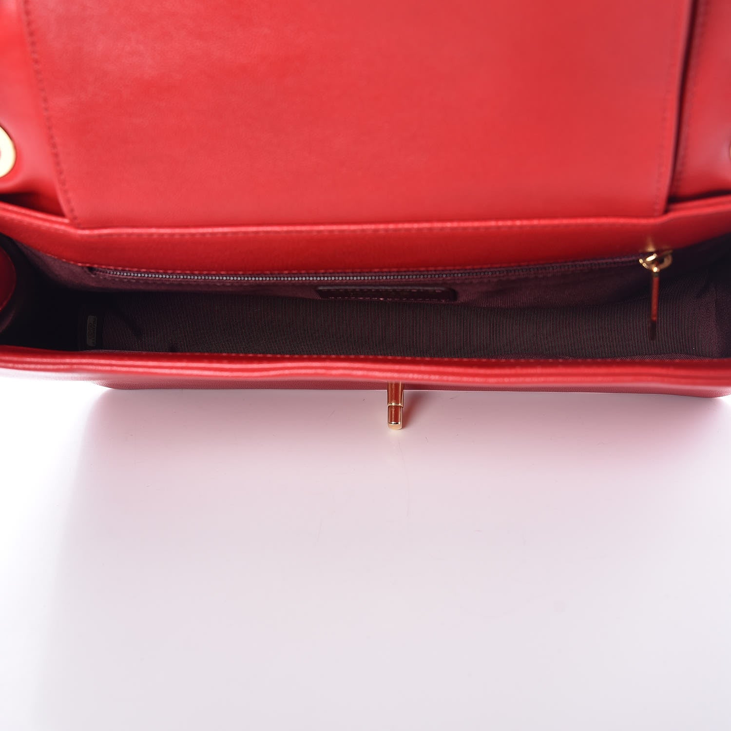 Chanel Sheepskin Quilted Vintage Mademoiselle Flap Red 5 of 8